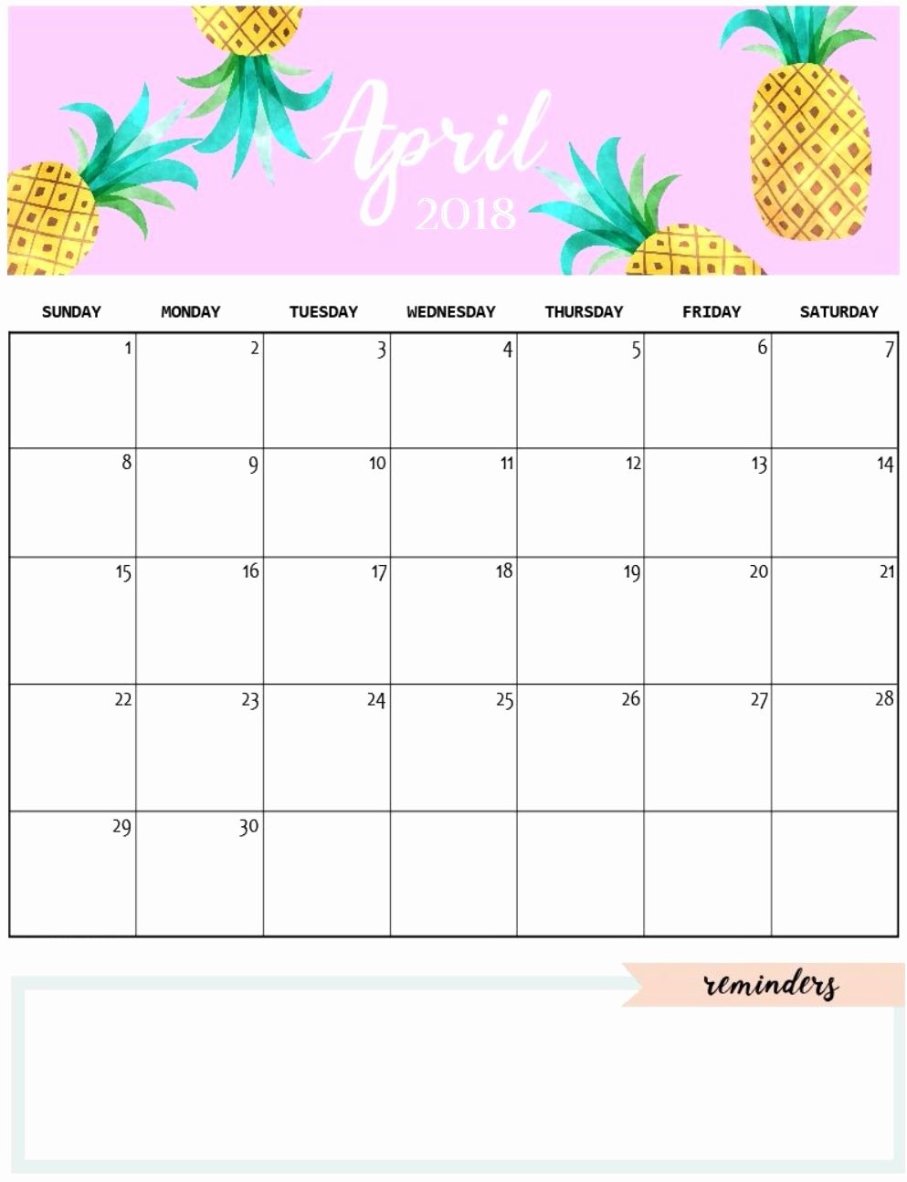 2019 cute calendar printable lovely cute april 2018 calendar template calendars of 2019 cute calendar printable