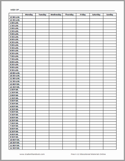 24 hour schedule template beautiful free 24 7 weekly planner sheet in pdf or word this unique of 24 hour schedule template