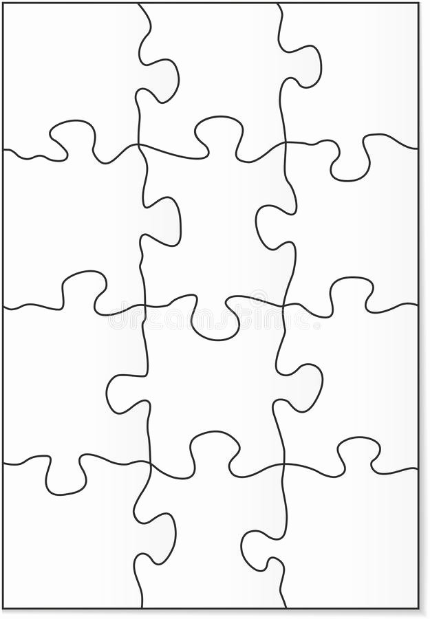 stock photos 12 piece puzzle template image