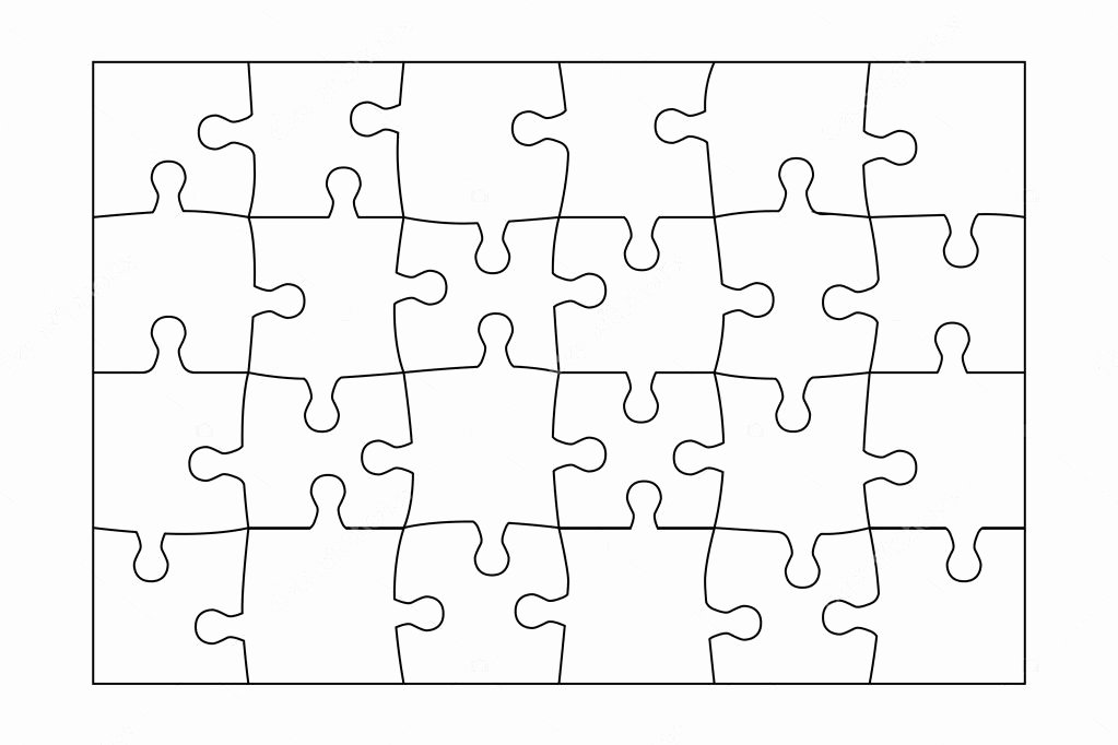8 Piece Puzzle Template