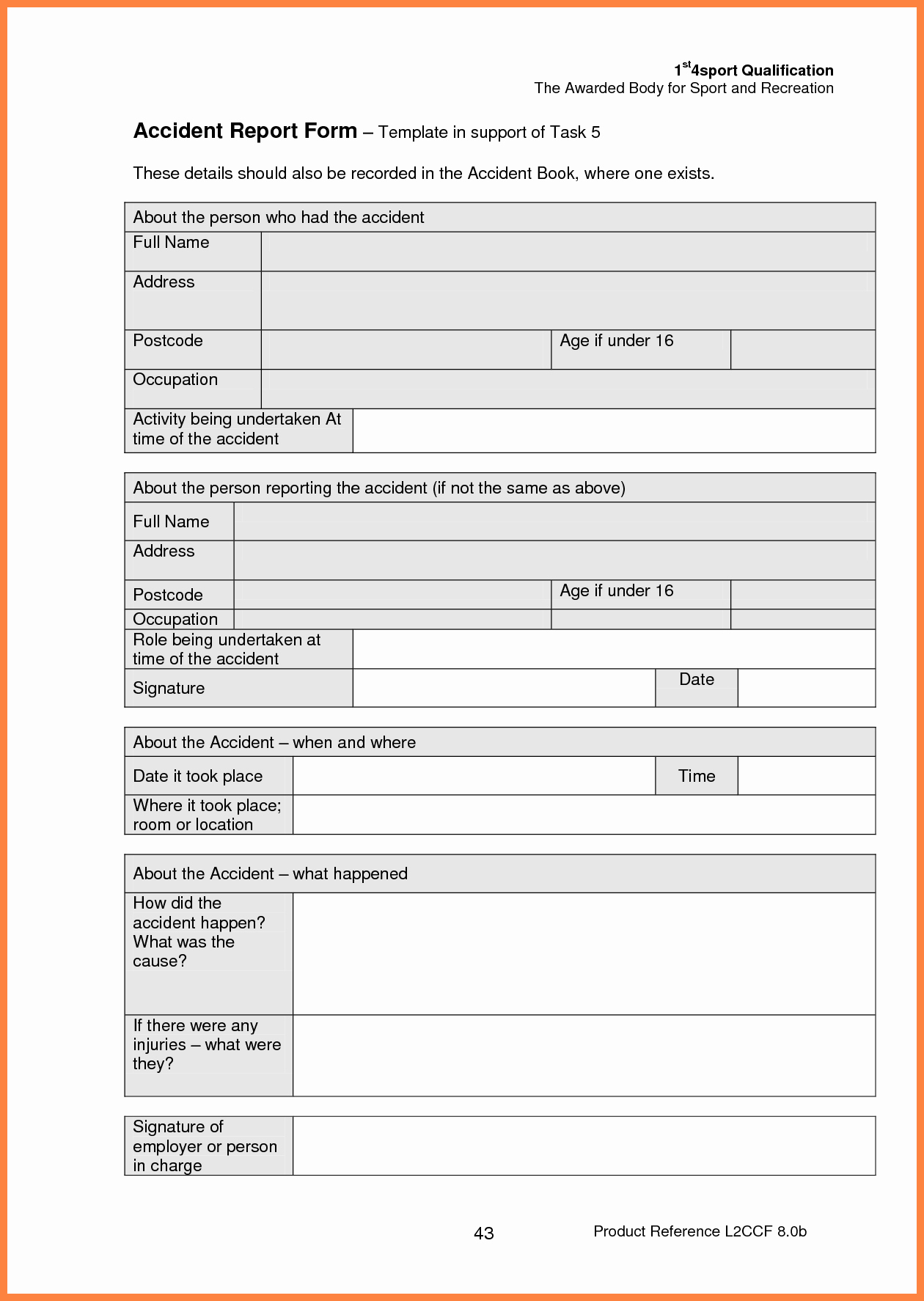 6 employee accident report form template
