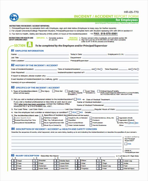Accident Report form Pdf Awesome 29 Accident Report forms In Pdf