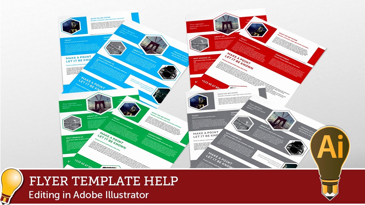 Adobe Illustrator Brochure Template New Corporate Hive Flyer Template Editing with Adobe
