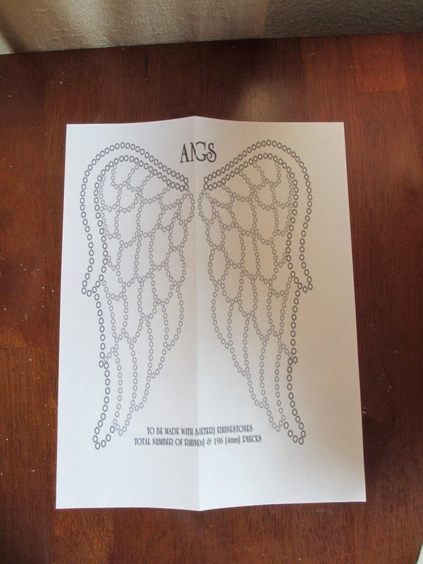 angel wings cut out tee