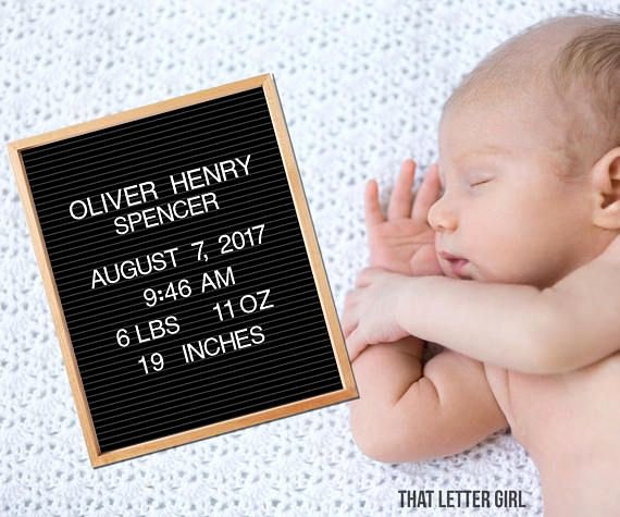 Baby Announcement Email Fresh Birth Announcement Letter Board Printable Print Birth