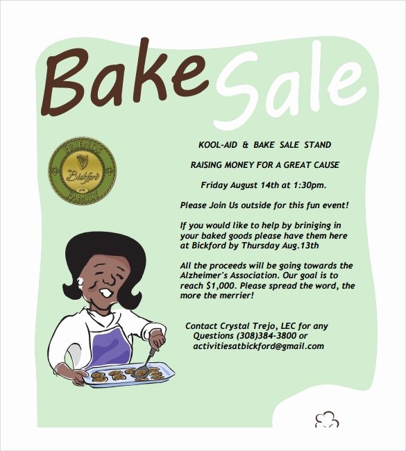 bake sale flyer template