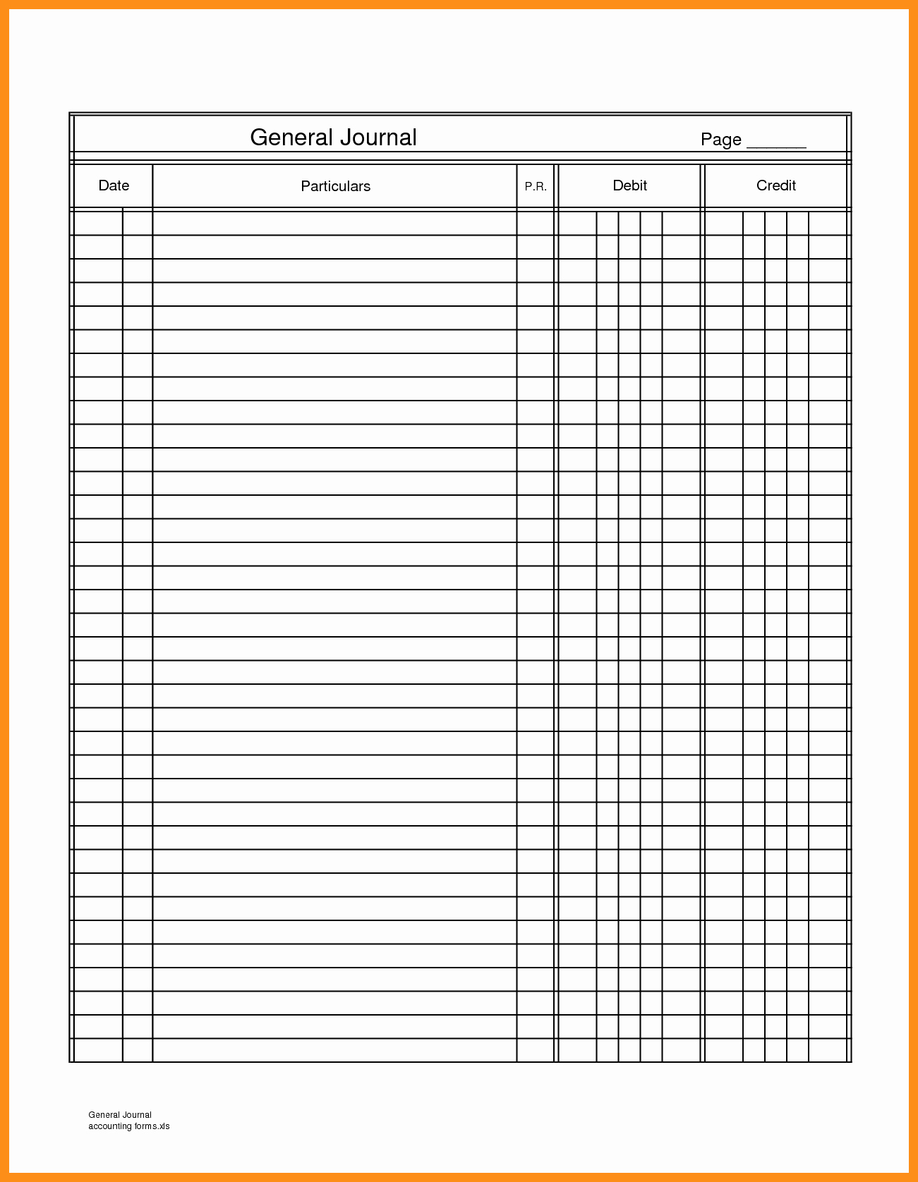 general ledger templates on excel