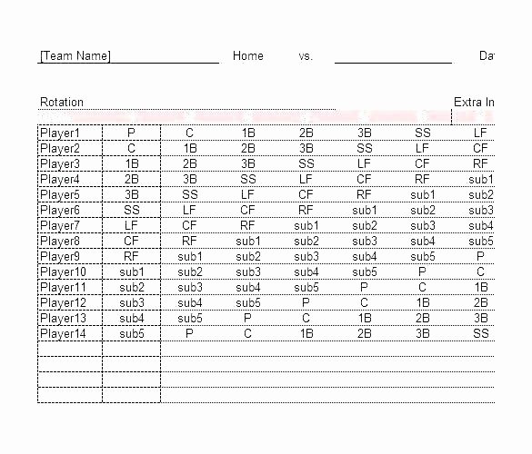 Printable Softball Wristband Playbook Template