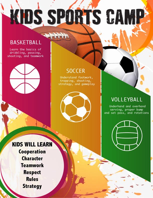 Basketball Camp Flyer Template Awesome Sports Camp Flyer Design Yourweek 04e82feca25e