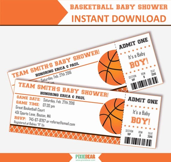 basketball baby shower invitation baby