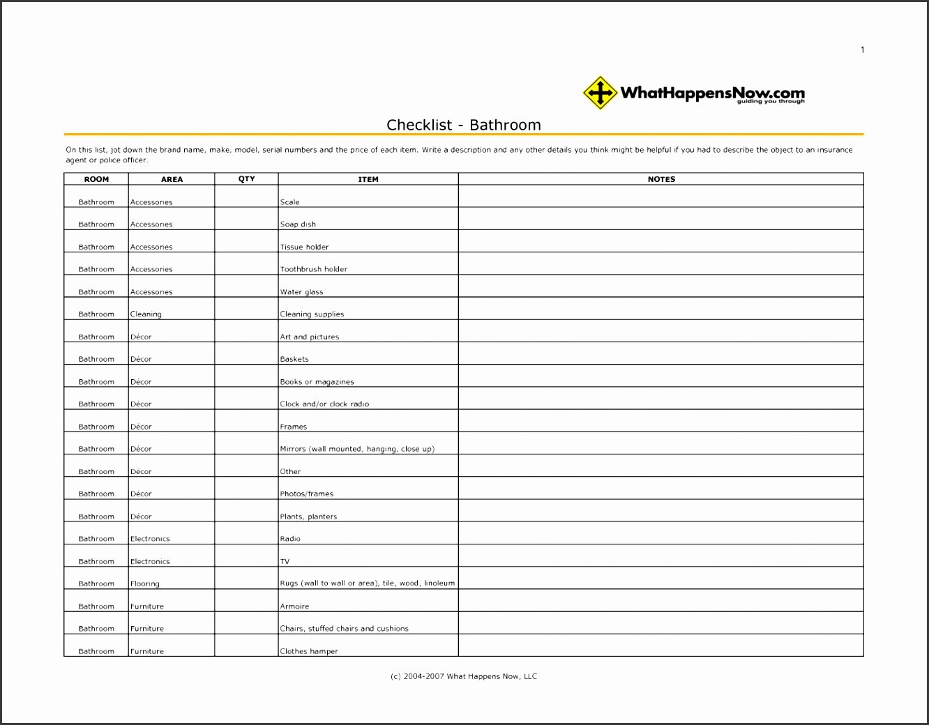  Bathroom Remodel Checklist Excel 