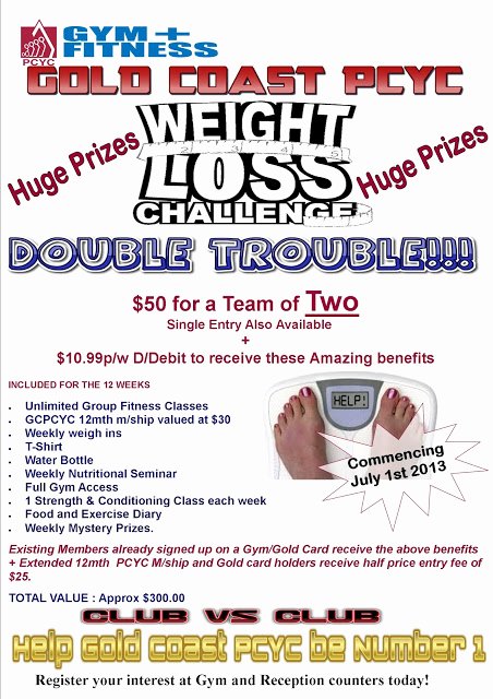 gold coast pcyc weight loss challenge