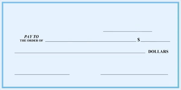 blank check template