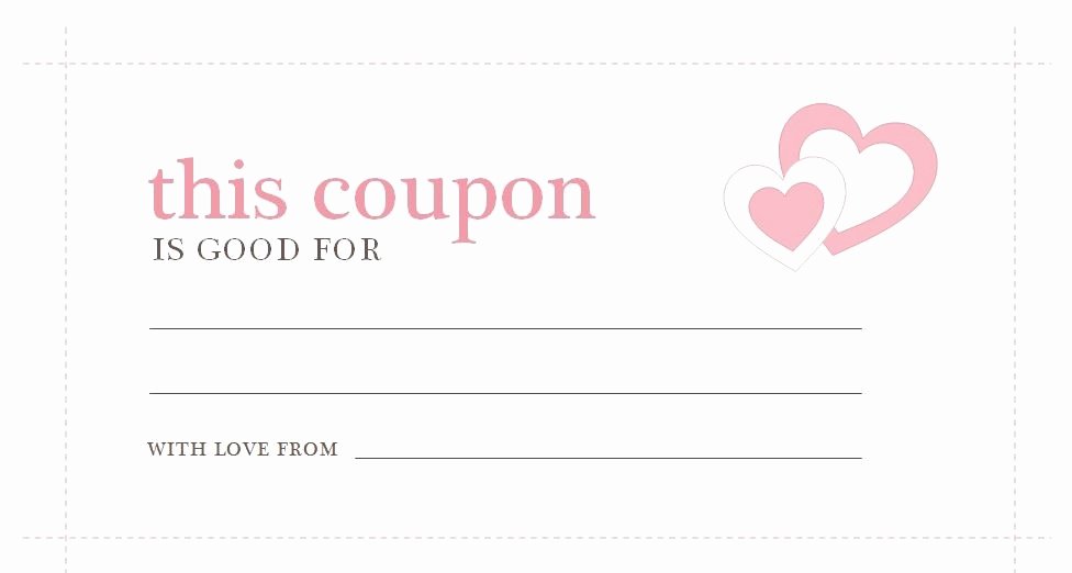 Blank Coupon Template for Word Beautiful Love Coupon Template Microsoft Word