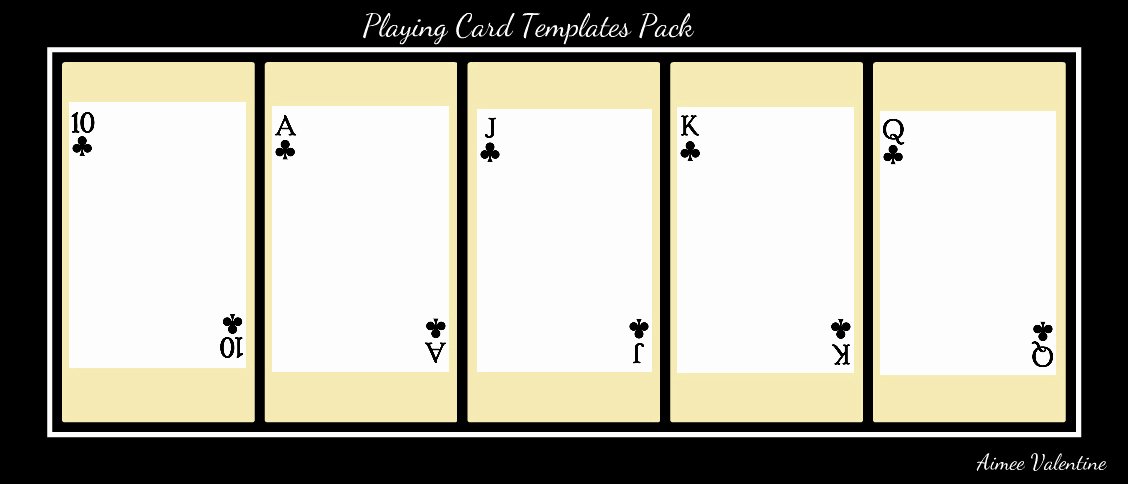 post playing card templates for word