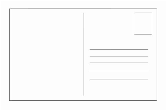 Blank Postcard Template Unique 21 Free Postcard Template Word Excel formats