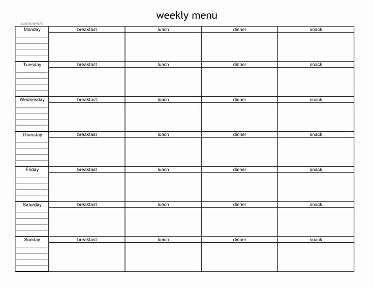 blank weekly menu template best of blank weekly menu planner template of blank weekly menu template
