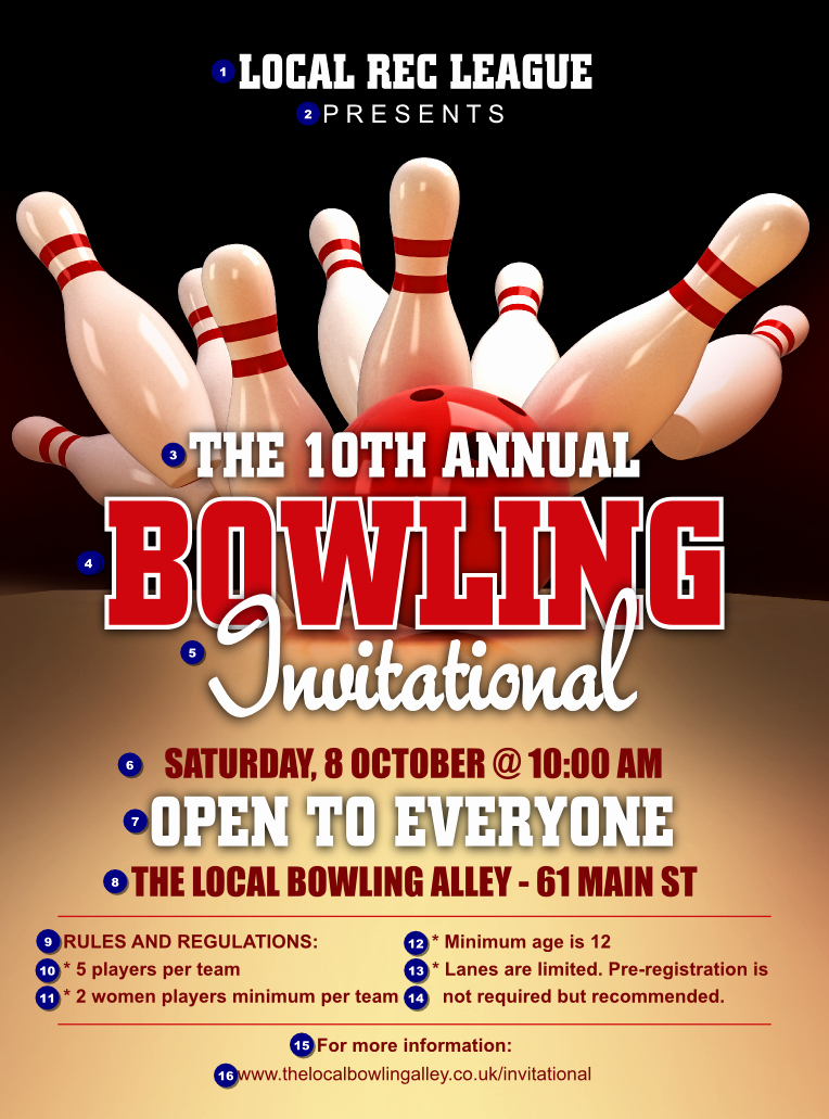 bowling league flyer