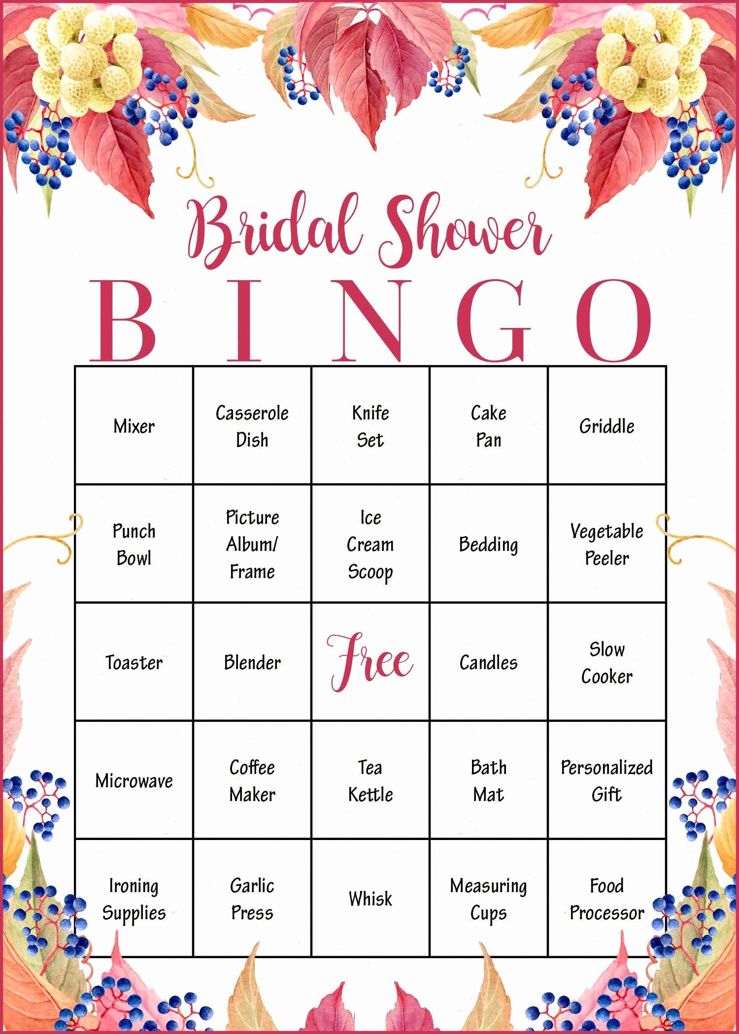 bridal shower t bingo game falling in love instant wedding br1006