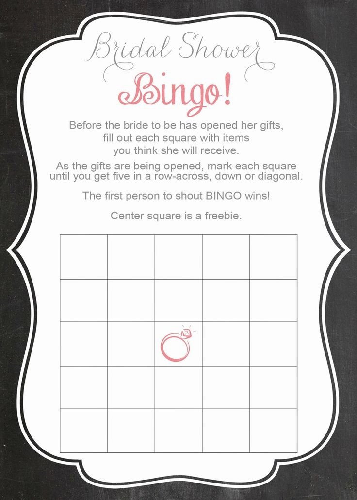 Bridal Shower Bingo Template Free Elegant Best Bridal Bingo Ideas On Pinterest
