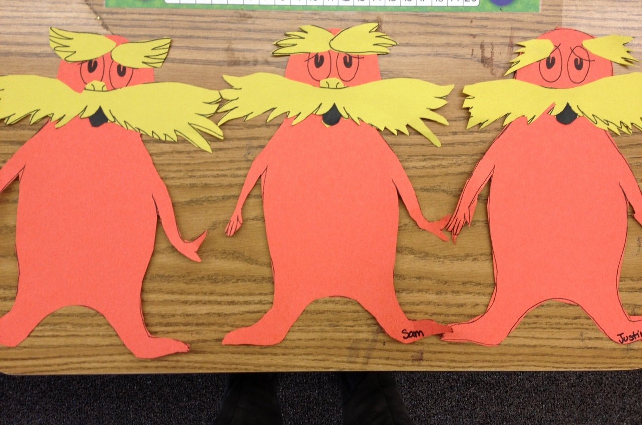 lorax mustache craft