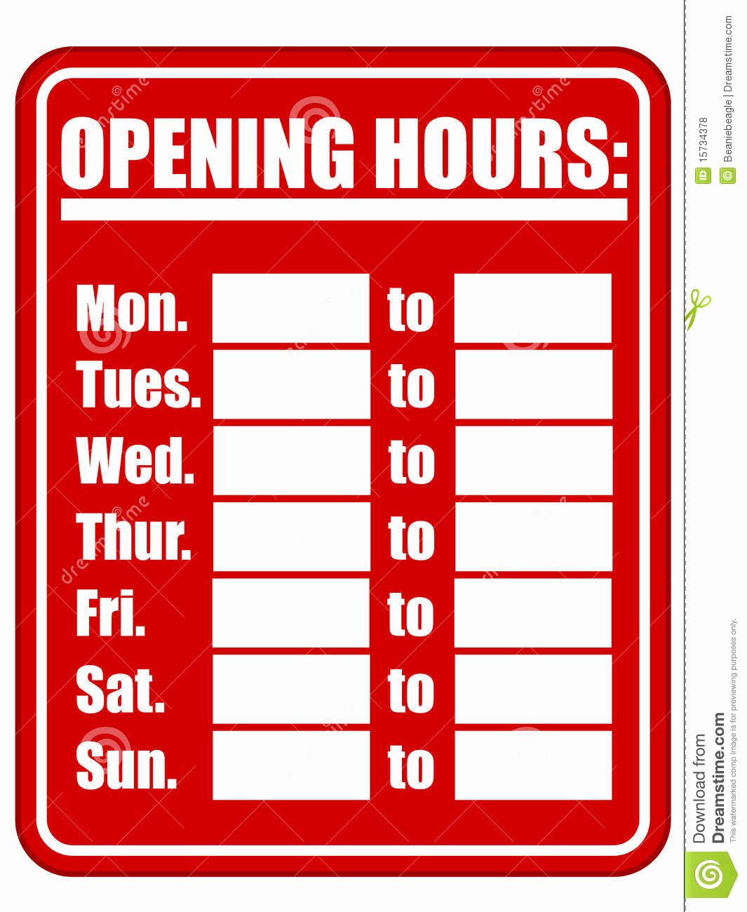 royalty free stock photos opening hours sign eps image