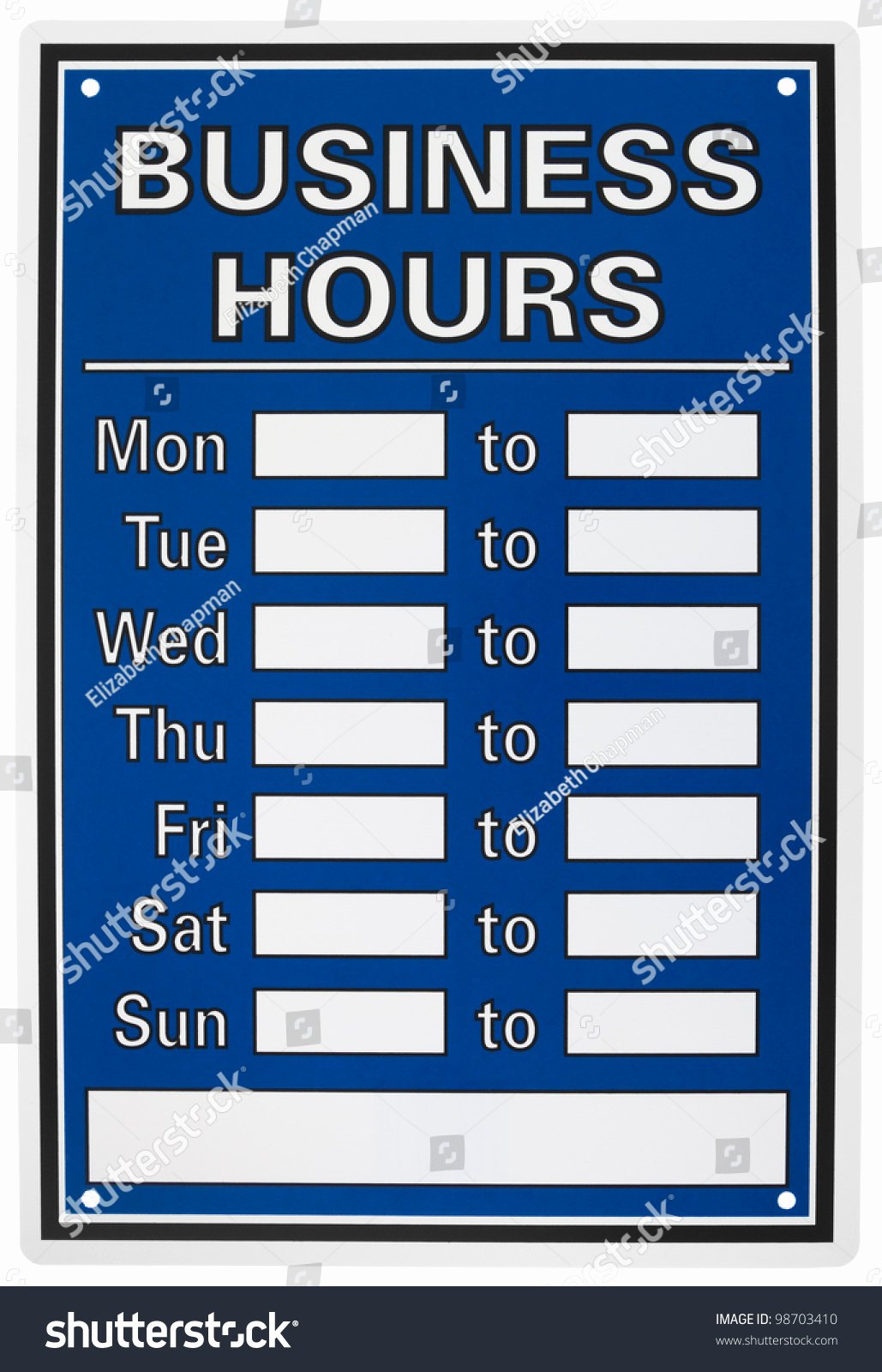Business Hours Sign Template Unique Business Hours Sign isolated White Stock