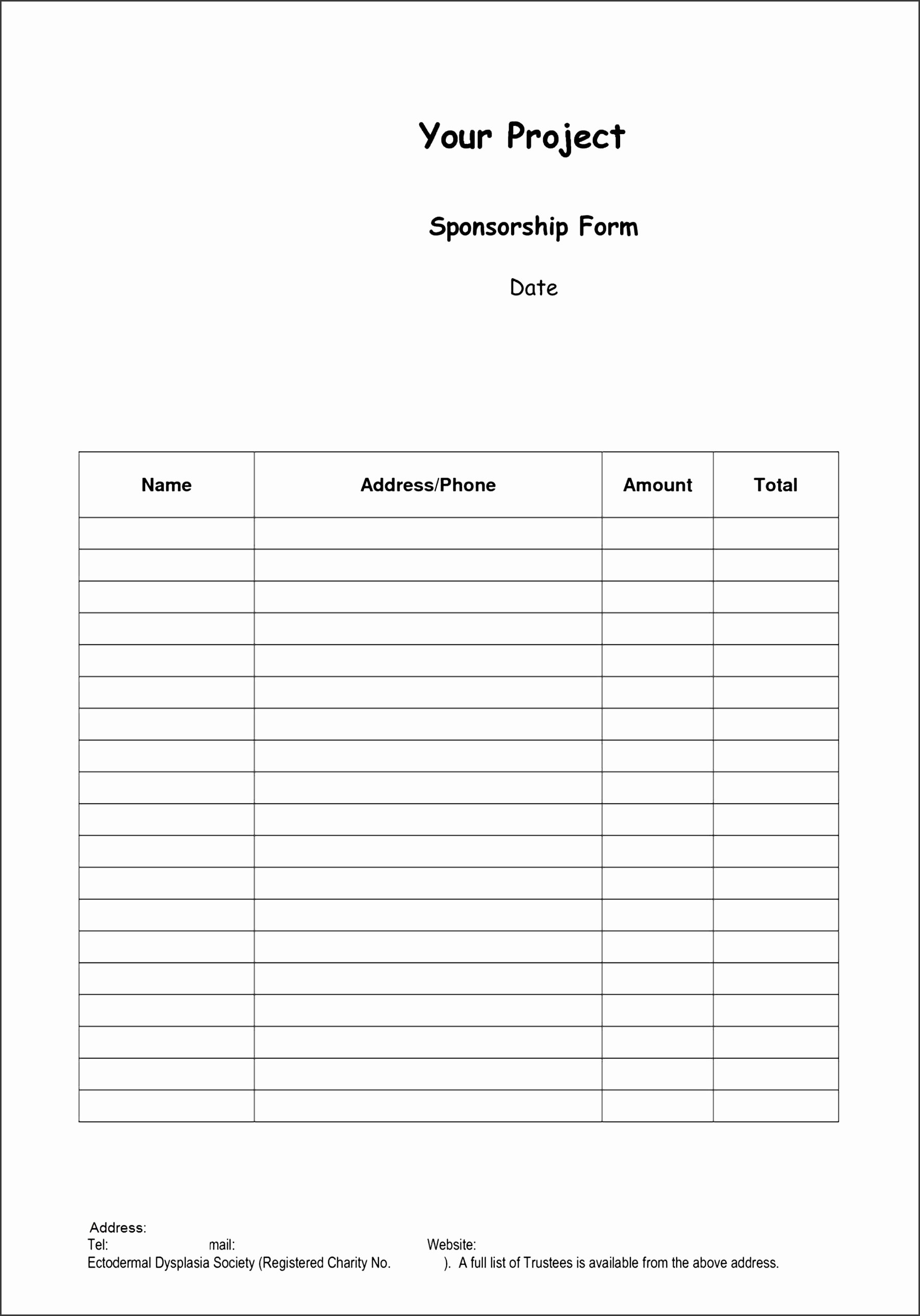 summer camp registration form template word