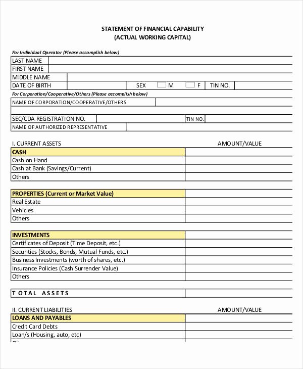 capability statement template