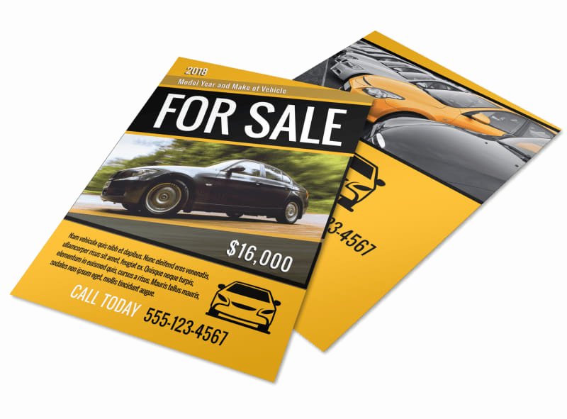 car for sale flyer template