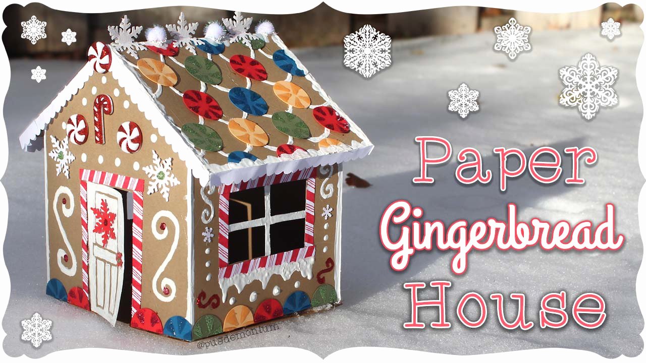 paper gingerbread house tutorial