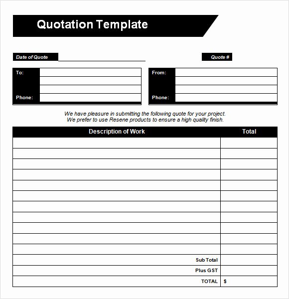quotation template