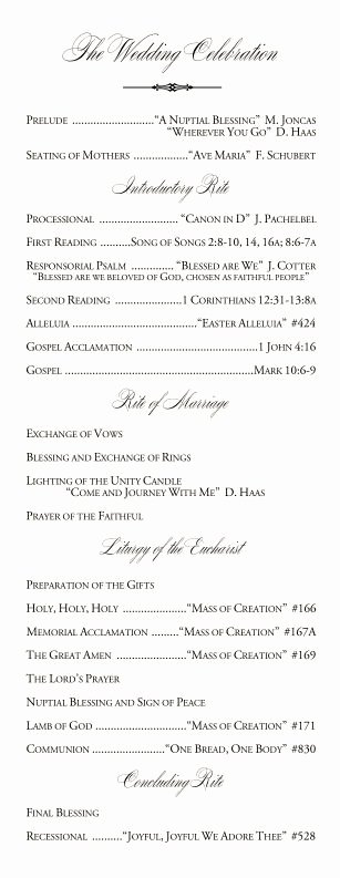 catholic wedding programs