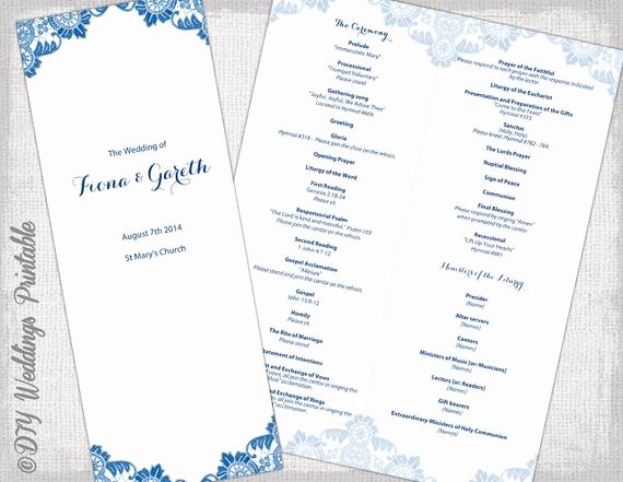 catholic wedding program template