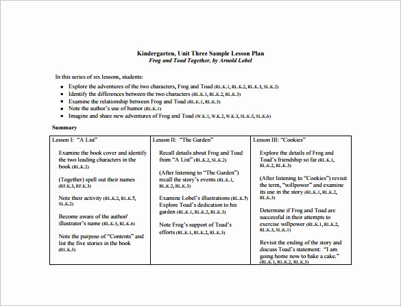 mon core lesson plan template