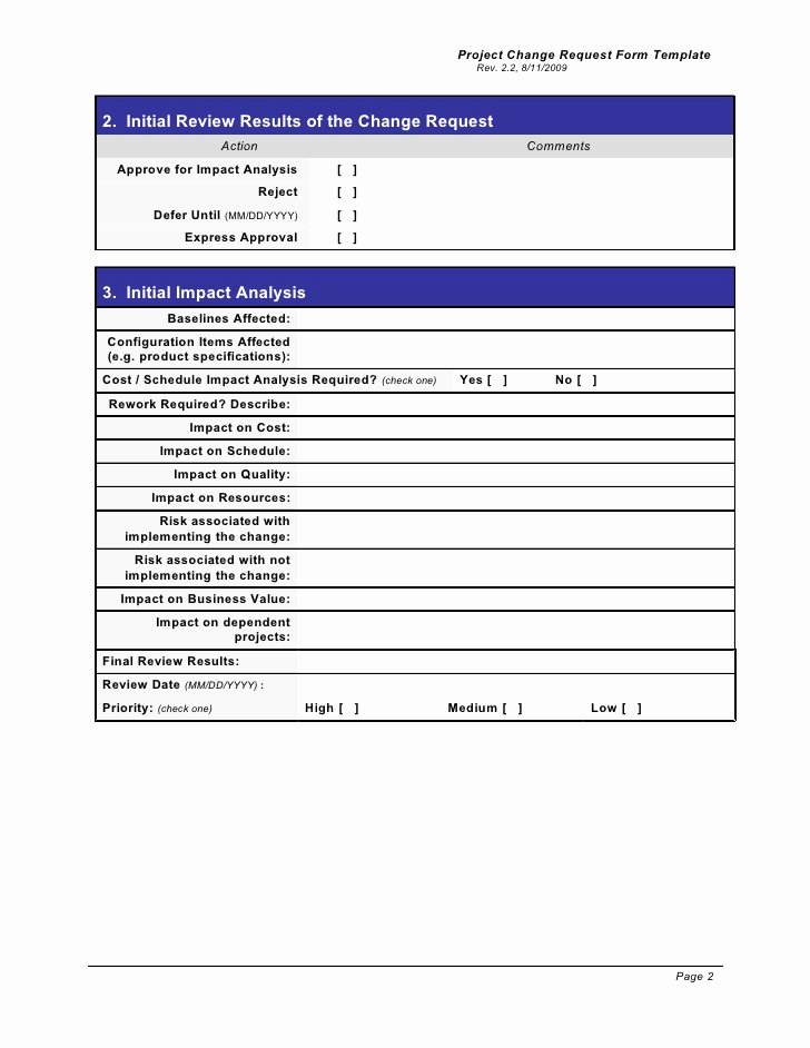 change request formtemplate