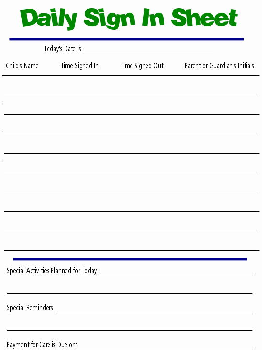 child care sign in sheets unique daily sign in sheet daycare forms of child care sign in sheets