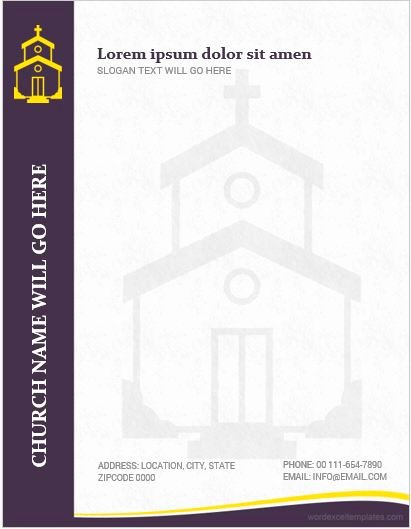 5 best ms word church letterhead templates