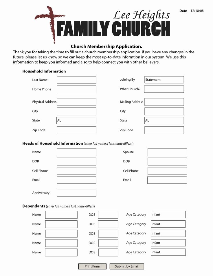 church membership form luxury samples church membership application form of church membership form