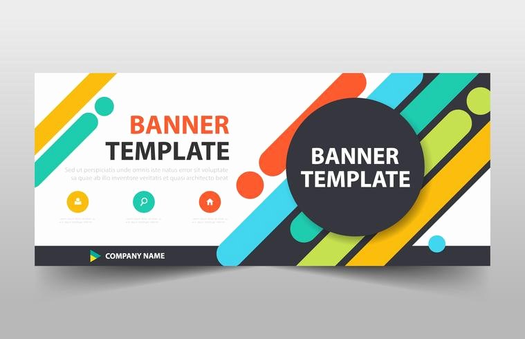 Circle Banner Template Luxury Colorful Circle Banner Template Horizontal Advertising