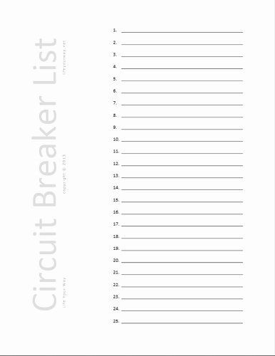 free printable circuit breaker panel labels