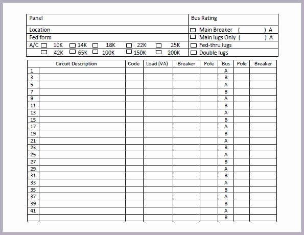 panel schedule template gse bookbinder co intended for circuit breaker panel labels template 2018