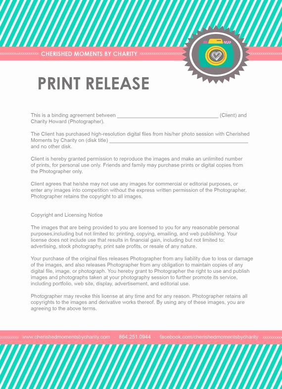client print release form template awesome print or copyright release for photographers only 8 by of client print release form template