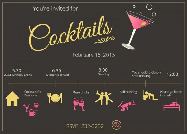 Cocktail Party Invite Templates Beautiful 21 Cocktail Party Invitations Psd Vector Eps Jpg
