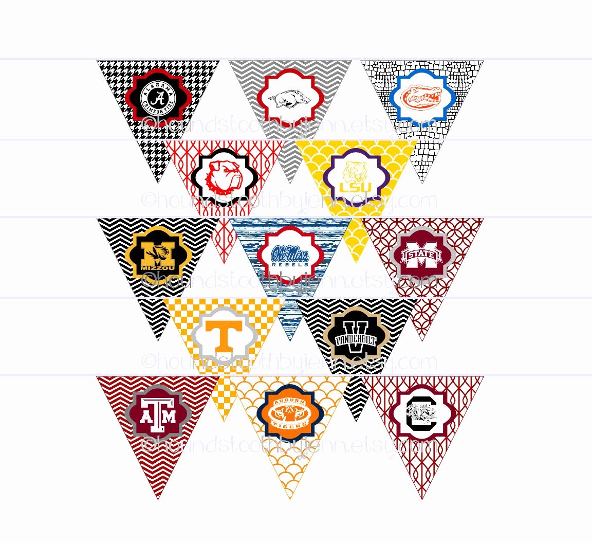 college pennants printable awesome diy printables pennants collegiate tailgate digital of college pennants printable