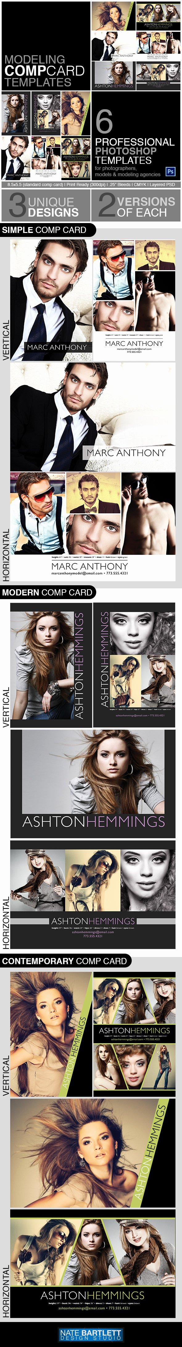 Model p Card Template Kit Preview