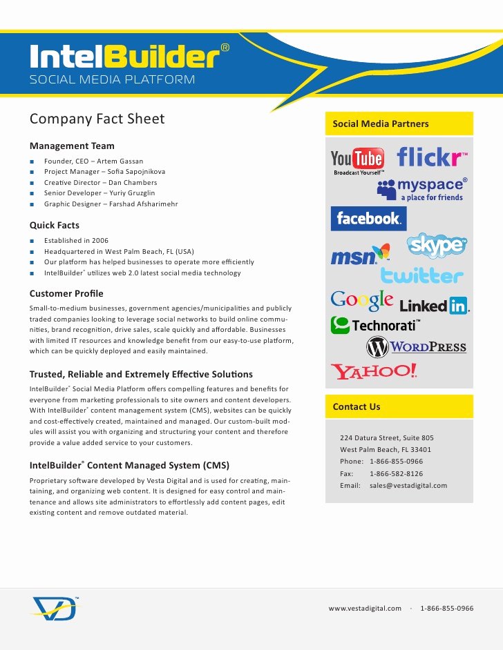 intelbuilder social media platform pany fact sheet