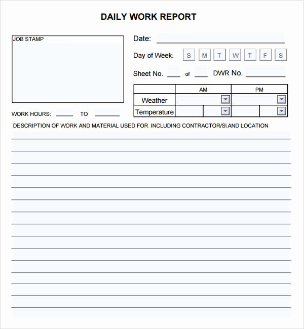 daily report template