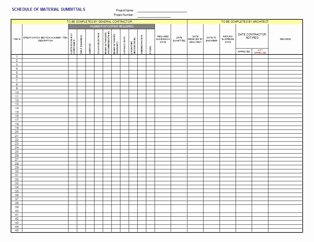 Construction Transmittal Template