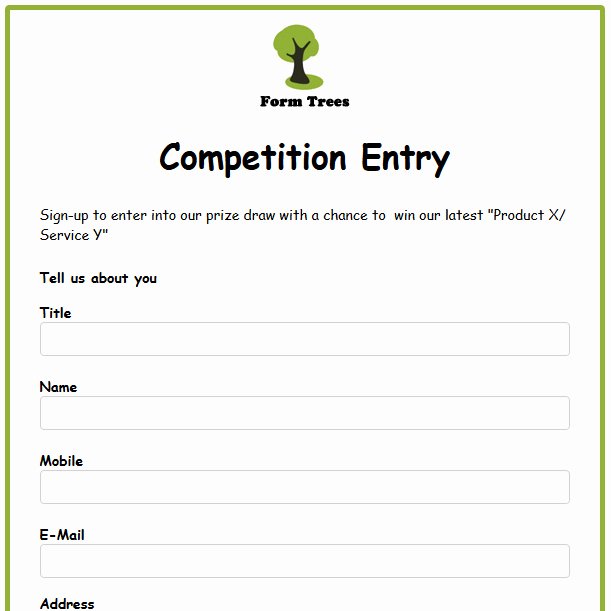 Contest Entry form Template Unique 95 Contest Entry form Sample Contest Entry form Template